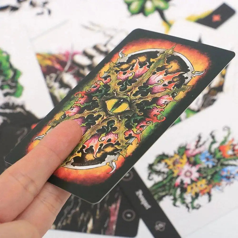 Malefique Lenormand Tarot Cards – 36-Card Oracle Deck with English Manual, Dark and Edgy Design