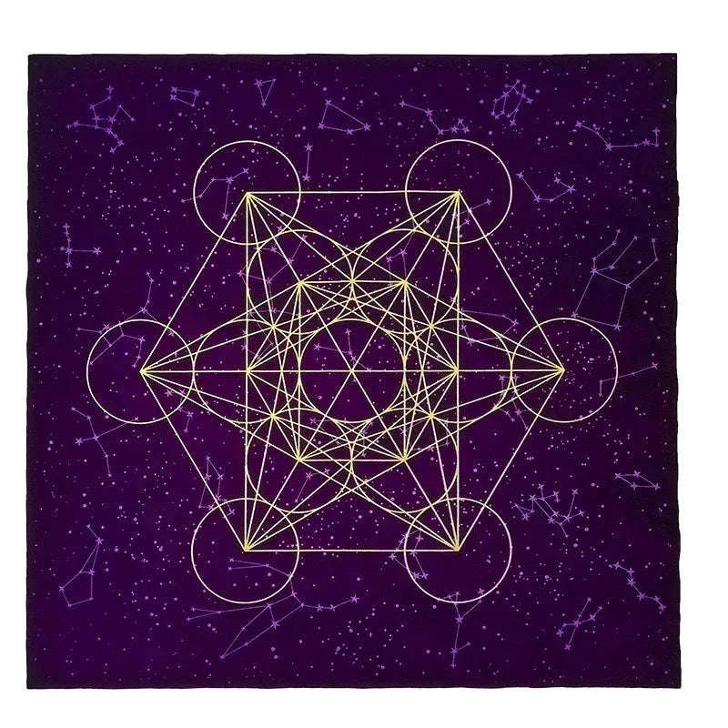 🃏 Mandala Tree of Life Tarot Tablecloth – Sea Velvet Square Butterfly Altar Cloth for Tarot Readings, Terrace Dining & Multi-Purpose Mystic Decor 042