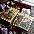 Marseilles Style Tarot Deck (78 Pcs Fully Illustrated Vintage Edition) - Classic Woodcut Art Divination Cards for Intuitive Readings, Occult Lovers & Tarot Collectors Thai Blessing Co By RURUECHA