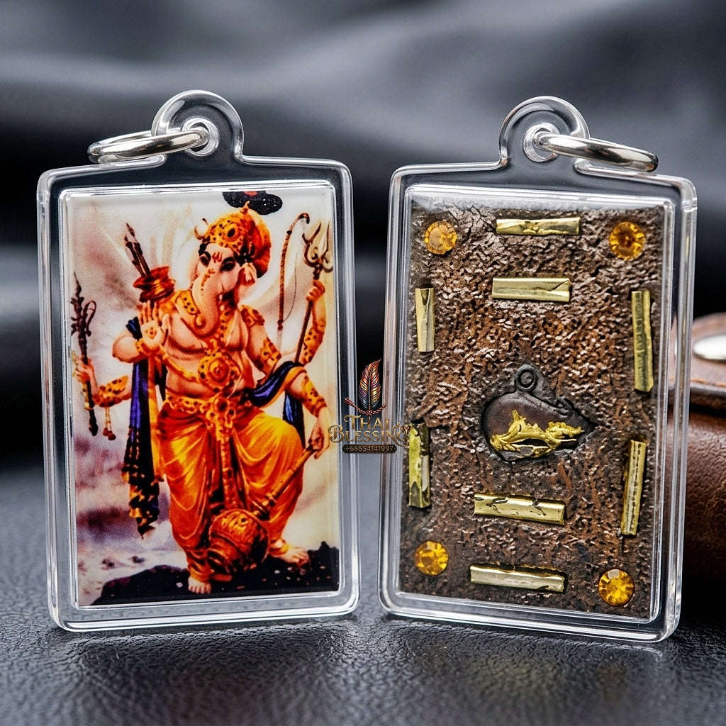 Master-Grade Esoteric Lord Ganesha & Divine Success Sovereign Sacred Locket Edition Luang Pho Samnao Wat Pho Sang Kho Sing Buri 2014 Thai Amulet Collectible Thai Blessing Co By RURUECHA