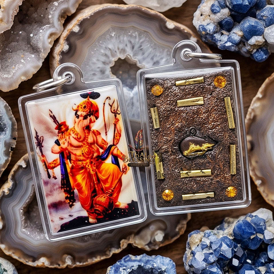 Master-Grade Esoteric Lord Ganesha & Divine Success Sovereign Sacred Locket Edition Luang Pho Samnao Wat Pho Sang Kho Sing Buri 2014 Thai Amulet Collectible Thai Blessing Co By RURUECHA