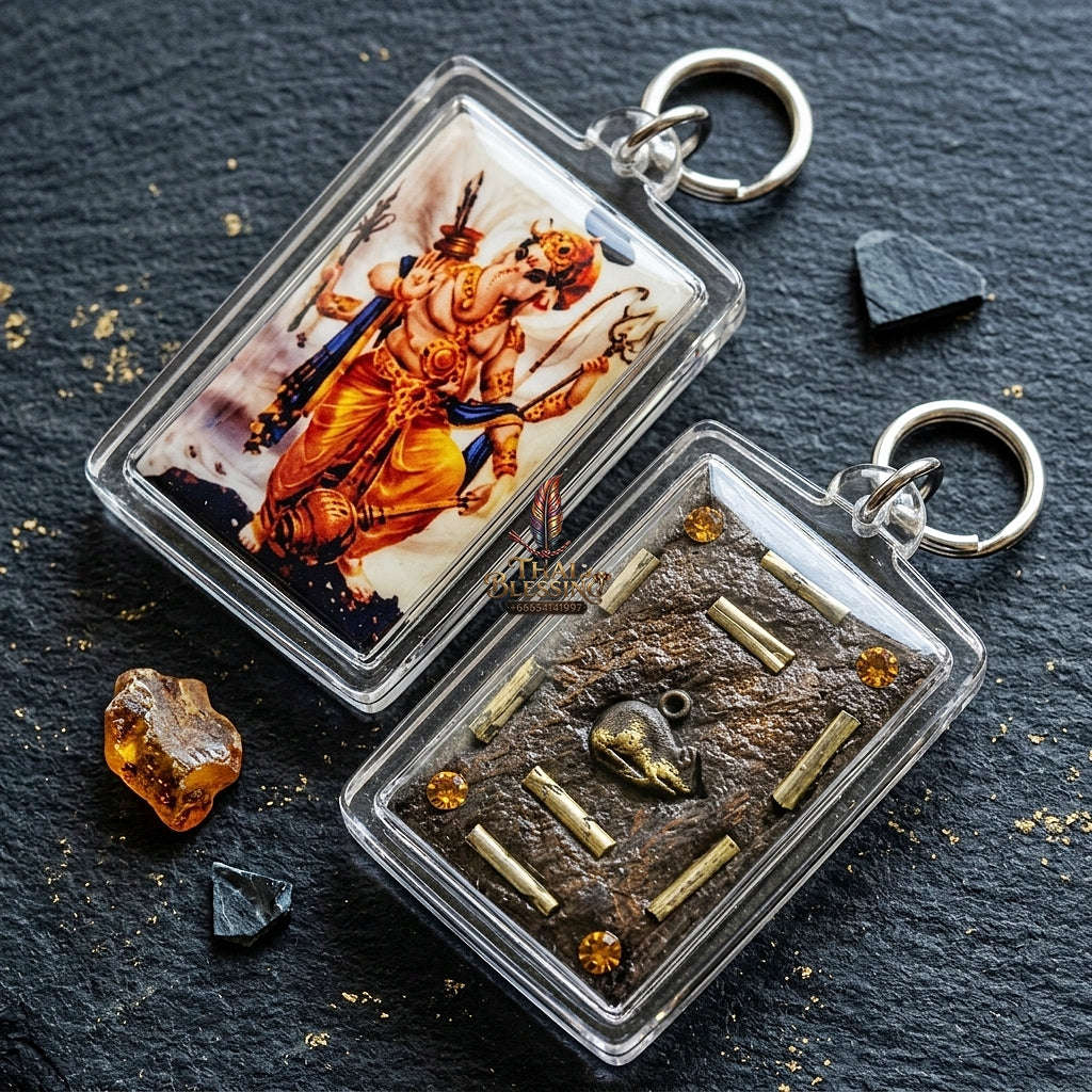 Master-Grade Esoteric Lord Ganesha & Divine Success Sovereign Sacred Locket Edition Luang Pho Samnao Wat Pho Sang Kho Sing Buri 2014 Thai Amulet Collectible Thai Blessing Co By RURUECHA