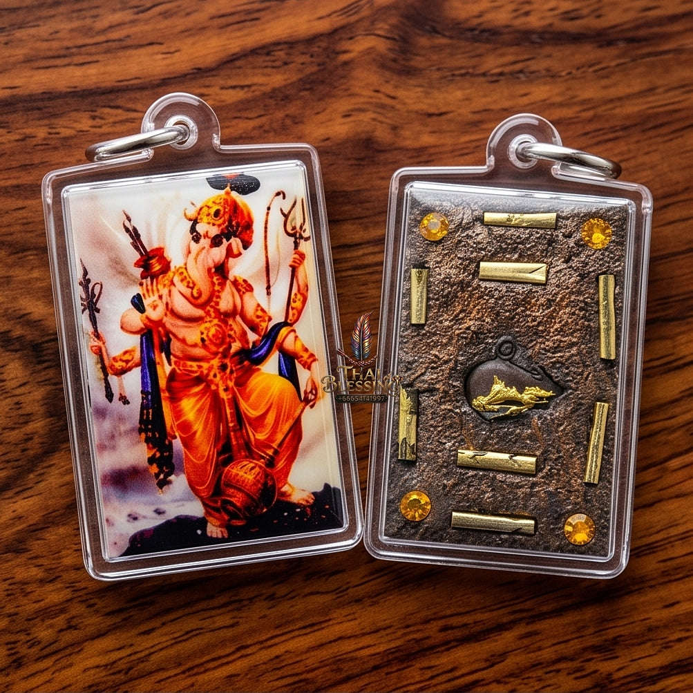 Master-Grade Esoteric Lord Ganesha & Divine Success Sovereign Sacred Locket Edition Luang Pho Samnao Wat Pho Sang Kho Sing Buri 2014 Thai Amulet Collectible Thai Blessing Co By RURUECHA