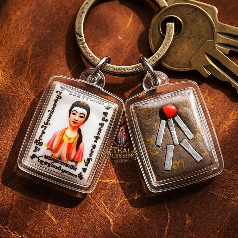 Master-Grade Esoteric Mae Krasip Whispering Spirit of Wealth & Fivefold Sovereign Lucky Takrut Sacred Locket Edition Thai Blessing Co By RURUECHA