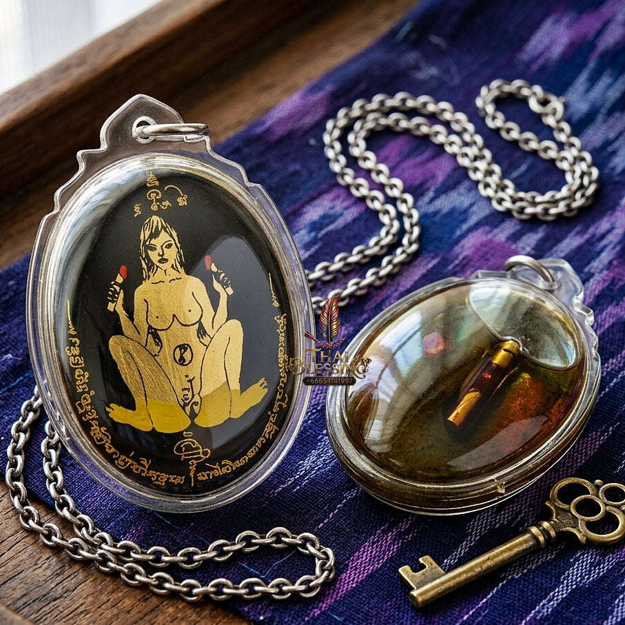 Master-Grade Esoteric Mae Poe Mother of Fertility & Sovereign Oil-Submerged Maha Saneh Sacred Locket Edition Achan Sano 2015 Thai Amulet Collectible Thai Blessing Co By RURUECHA