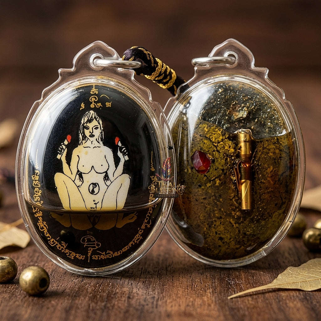 Master-Grade Esoteric Mae Poe Mother of Fertility & Sovereign Oil-Submerged Maha Saneh Sacred Locket Edition Achan Sano 2015 Thai Amulet Collectible Thai Blessing Co By RURUECHA