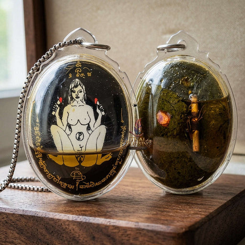 Master-Grade Esoteric Mae Poe Mother of Fertility & Sovereign Oil-Submerged Maha Saneh Sacred Locket Edition Achan Sano 2015 Thai Amulet Collectible Thai Blessing Co By RURUECHA