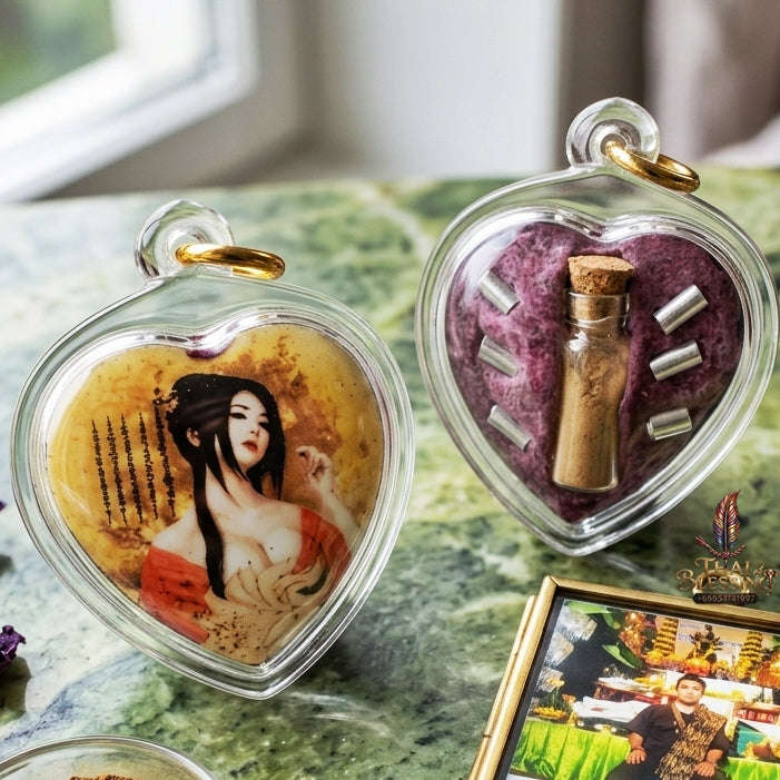 Master-Grade Esoteric Nine-Tail Fox & Occult Wealth Magnetism Sacred Locket Edition Achan Akkhara Det 2017 Thai Amulet Collectible Thai Blessing Co By RURUECHA