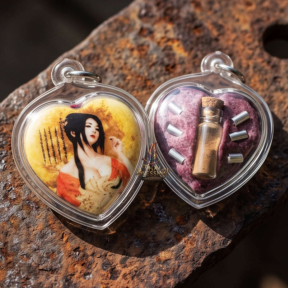 Master-Grade Esoteric Nine-Tail Fox & Occult Wealth Magnetism Sacred Locket Edition Achan Akkhara Det 2017 Thai Amulet Collectible Thai Blessing Co By RURUECHA