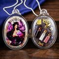 Master-Grade Esoteric Nine-Tail Fox & Romantic Attraction Sacred Oval Locket Large Edition Achan Khe Khong Thong Thai Amulet Collectible Thai Blessing Co By RURUECHA