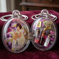 Master-Grade Esoteric Nine-Tail Fox & Romantic Attraction Sacred Oval Locket Medium Edition Achan Khe Khong Thong Thai Amulet Collectible Thai Blessing Co By RURUECHA
