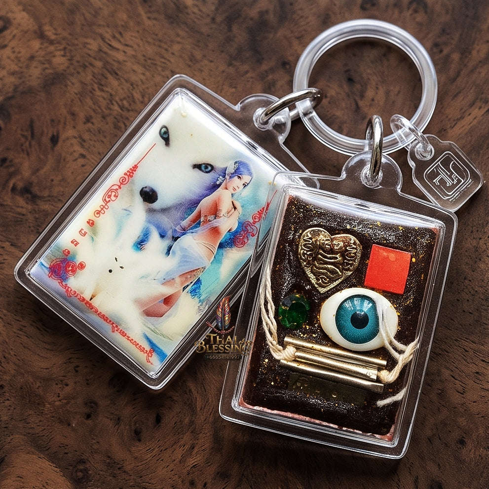 Master-Grade Esoteric Nine-Tail Fox Seduction & Popularity Magnetism Locket Medium Edition Luang Pu In Samnak Song Khlong Khilek 2025 Thai Amulet Collectible Thai Blessing Co By RURUECHA