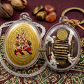 Master-Grade Esoteric Phet Phayathorn Celestial Deity & Sovereign Maha Saneh Gold-Background Sacred Locket Edition Luang Pu In Wat Nong Mek Thai Blessing Co By RURUECHA