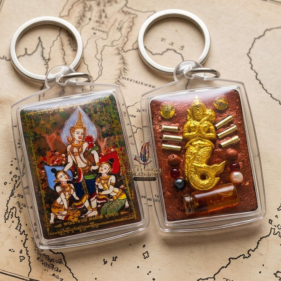 Master-Grade Esoteric Phet Phayathorn Celestial Deity & Sovereign Maha Saneh Sacred Locket Thai Blessing Co By RURUECHA
