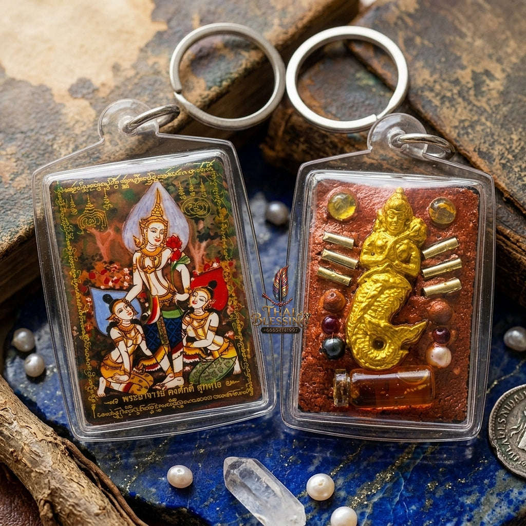 Master-Grade Esoteric Phet Phayathorn Celestial Deity & Sovereign Maha Saneh Sacred Locket Thai Blessing Co By RURUECHA