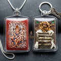 Master-Grade Esoteric Phet Phayathorn Chao Saneh Celestial Deity & Sovereign Maha Saneh Small Red-Background Sacred Locket Thai Blessing Co By RURUECHA