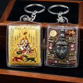 Master-Grade Esoteric Phet Phayathorn Kru Saneh Celestial Deity & Sovereign Maha Saneh Gold-Background Sacred Locket Thai Blessing Co By RURUECHA