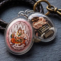 Master-Grade Esoteric Phet Phayathorn Maha Saneh Celestial Deity & Sovereign Attraction Medium Pink-Background Sacred Locket Thai Blessing Co By RURUECHA