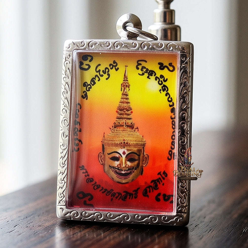 Master-Grade Esoteric Phra Lak Na Thong & Chai Sing Eia Wealth God Sacred Locket Edition Phra Achan Supphasit Wat Bang Namchon 2017 Thai Amulet Collectible Thai Blessing Co By RURUECHA