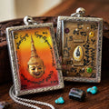 Master-Grade Esoteric Phra Lak Na Thong & Golden Face Metta Sovereign Sacred Locket Edition Phra Achan Supphasit Wat Bang Namchon 2016 Thai Amulet Collectible Thai Blessing Co By RURUECHA