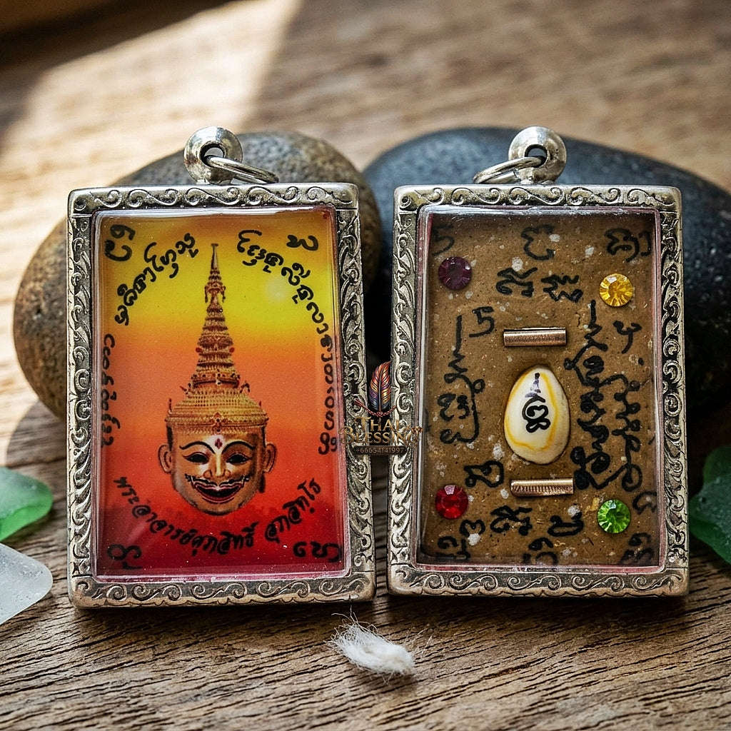 Master-Grade Esoteric Phra Lak Na Thong & Golden Face Metta Sovereign Sacred Locket Edition Phra Achan Supphasit Wat Bang Namchon 2016 Thai Amulet Collectible Thai Blessing Co By RURUECHA