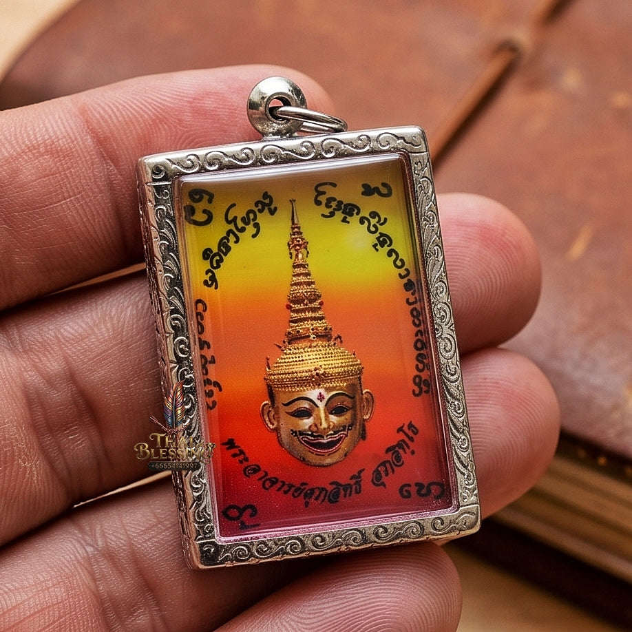 Master-Grade Esoteric Phra Lak Na Thong & Golden Face Metta Sovereign Sacred Locket Edition Phra Achan Supphasit Wat Bang Namchon 2016 Thai Amulet Collectible Thai Blessing Co By RURUECHA