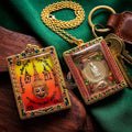 Master-Grade Esoteric Phra Lak Na Thong Ong Kru (Teacher Edition), Chai Sing Eia Wealth God & Dual Takrut Sovereign Sacred Locket Edition Phra Achan Supphasit Wat Bang Namchon 2017 Thai Amulet Collectible Thai Blessing Co By RURUECHA