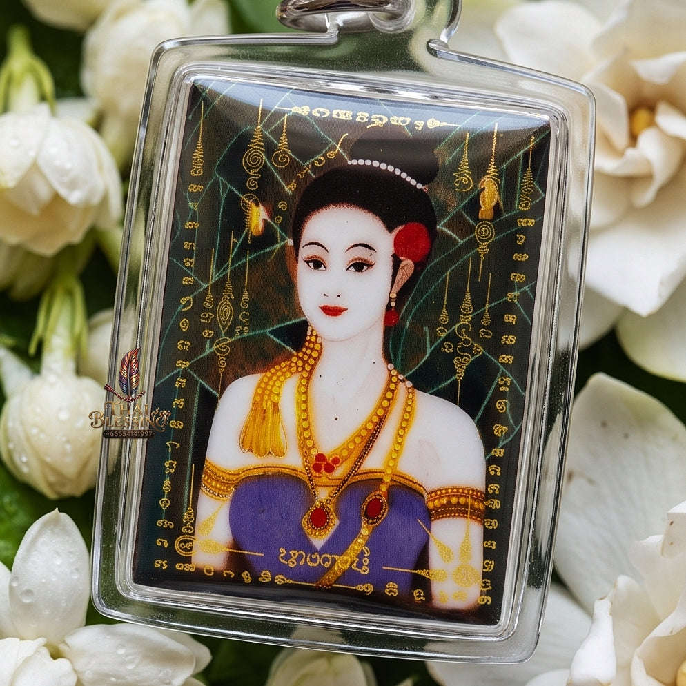 Master-Grade Lanna Esoteric Banana Tree Dryad & Sacred Herbal Matrix Locket Nang Tani Edition Achan Khongsak Mon Lanna 2015 Thai Amulet Collectible Thai Blessing Co By RURUECHA