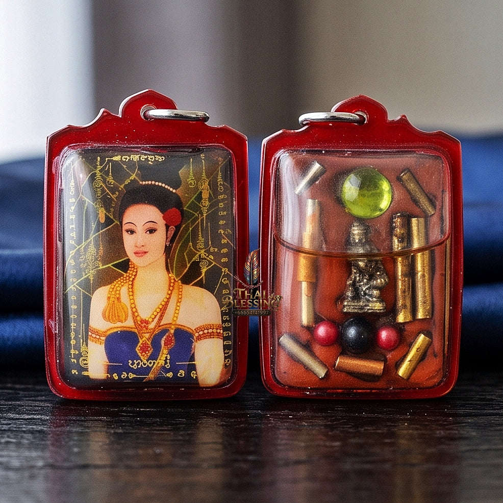 Master-Grade Lanna Esoteric Banana Tree Dryad & Seduction Oil-Immersion Sacred Locket Nang Tani Edition Achan Khongsak Mon Lanna 2015 Thai Amulet Collectible Thai Blessing Co By RURUECHA