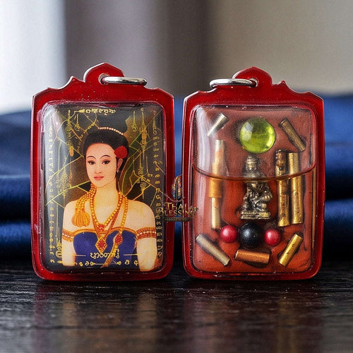Master-Grade Lanna Esoteric Banana Tree Dryad & Seduction Oil-Immersion Sacred Locket Nang Tani Edition Achan Khongsak Mon Lanna 2015 Thai Amulet Collectible Thai Blessing Co By RURUECHA