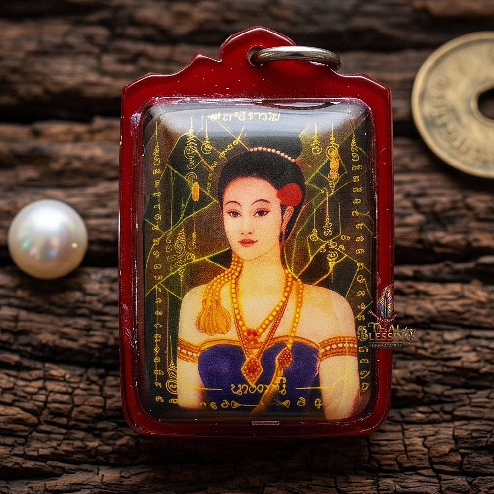 Master-Grade Lanna Esoteric Banana Tree Dryad & Seduction Oil-Immersion Sacred Locket Nang Tani Edition Achan Khongsak Mon Lanna 2015 Thai Amulet Collectible Thai Blessing Co By RURUECHA