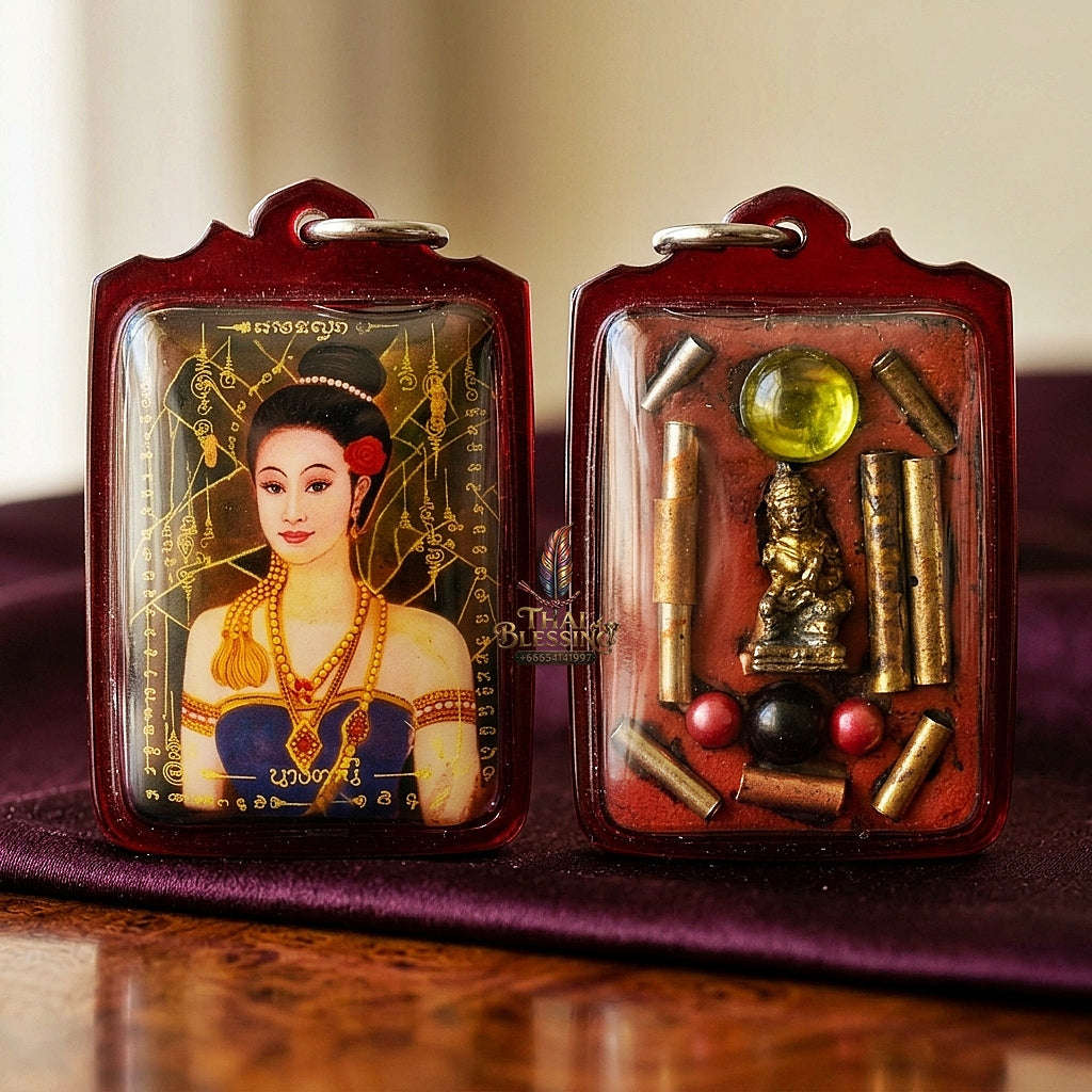 Master-Grade Lanna Esoteric Banana Tree Dryad & Seduction Oil-Immersion Sacred Locket Nang Tani Edition Achan Khongsak Mon Lanna 2015 Thai Amulet Collectible Thai Blessing Co By RURUECHA