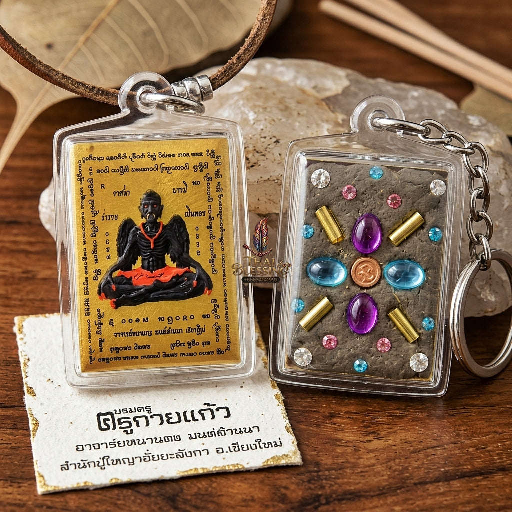 Master-Grade Lanna Esoteric Grandmaster Supreme Teacher Pu Kai Kaeo & Sovereign Wealth Protection Sacred Locket Edition Achan Nan Khong Mon Lanna 2023 Thai Amulet Collectible Thai Blessing Co By RURUECHA