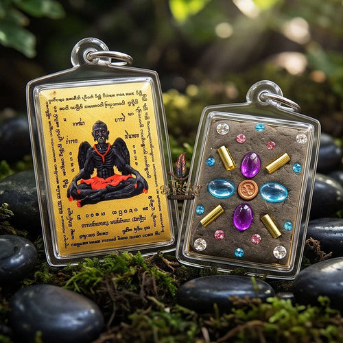 Master-Grade Lanna Esoteric Grandmaster Supreme Teacher Pu Kai Kaeo & Sovereign Wealth Protection Sacred Locket Edition Achan Nan Khong Mon Lanna 2023 Thai Amulet Collectible Thai Blessing Co By RURUECHA