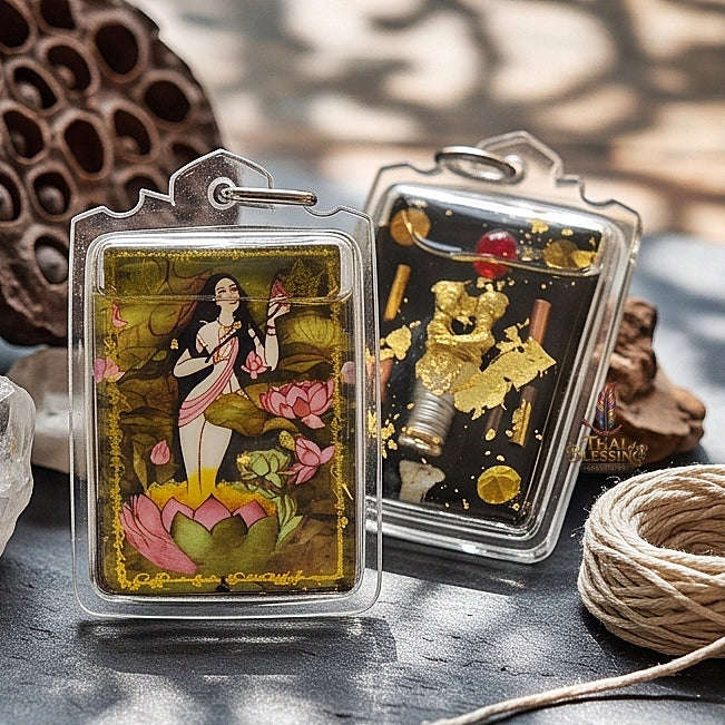 Master-Grade Necromantic Celestial Fairy Phrai Ueang Fa & Seven-Cemetery Necromancy Sacred Locket Edition Khru Ba Phon Wat Pu Ho Chiang Mai 2013 Thai Amulet Collectible Thai Blessing Co By RURUECHA