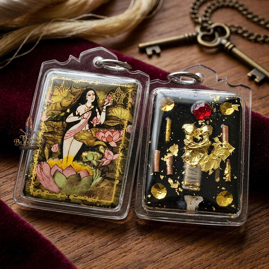 Master-Grade Necromantic Celestial Fairy Phrai Ueang Fa & Seven-Cemetery Necromancy Sacred Locket Edition Khru Ba Phon Wat Pu Ho Chiang Mai 2013 Thai Amulet Collectible Thai Blessing Co By RURUECHA