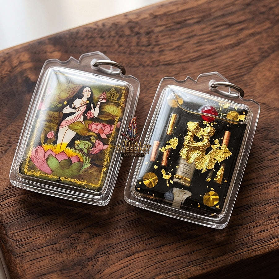 Master-Grade Necromantic Celestial Fairy Phrai Ueang Fa & Seven-Cemetery Necromancy Sacred Locket Edition Khru Ba Phon Wat Pu Ho Chiang Mai 2013 Thai Amulet Collectible Thai Blessing Co By RURUECHA