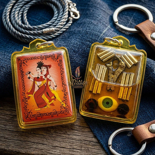 Master-Grade Necromantic Mae Phrai Kalong Golden Spirit & Sovereign Wealth Seduction Sacred Locket Edition Khru Ba Phon Wat Pu Ho Chiang Mai 2013 Thai Amulet Collectible Thai Blessing Co By RURUECHA