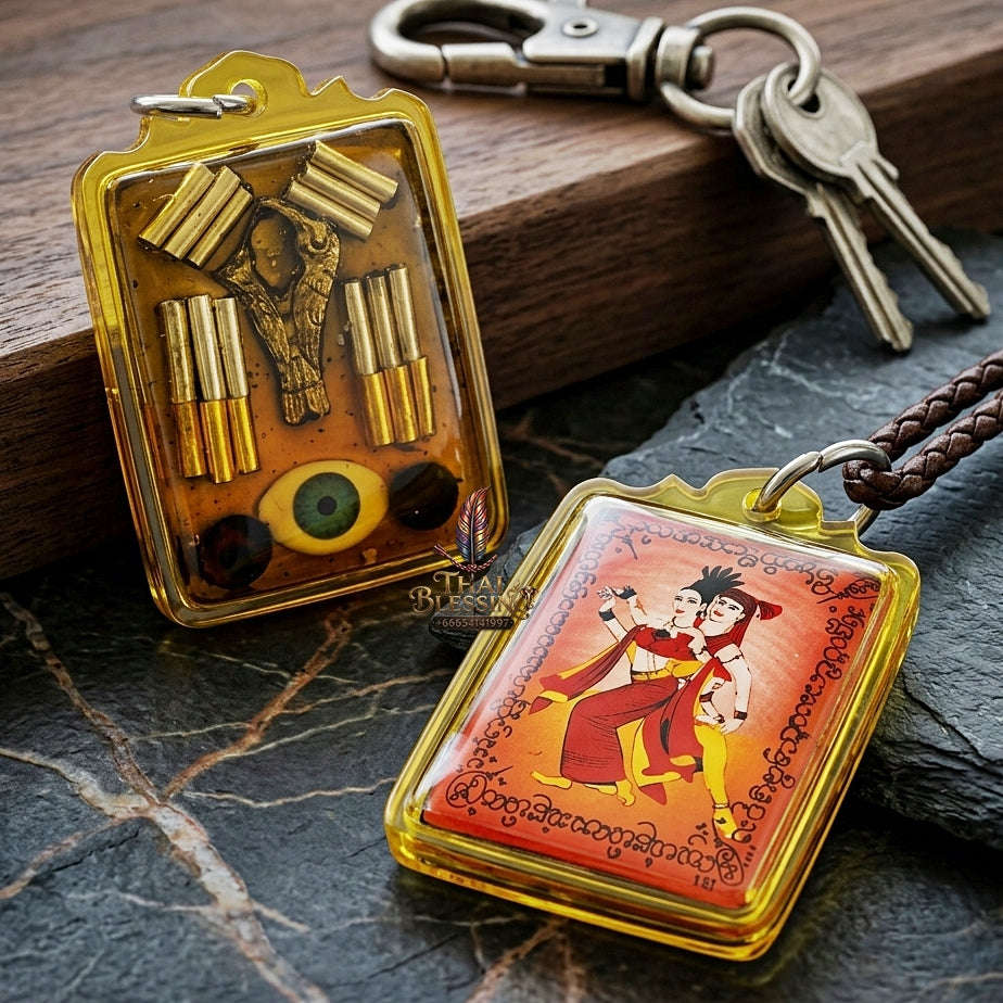 Master-Grade Necromantic Mae Phrai Kalong Golden Spirit & Sovereign Wealth Seduction Sacred Locket Edition Khru Ba Phon Wat Pu Ho Chiang Mai 2013 Thai Amulet Collectible Thai Blessing Co By RURUECHA