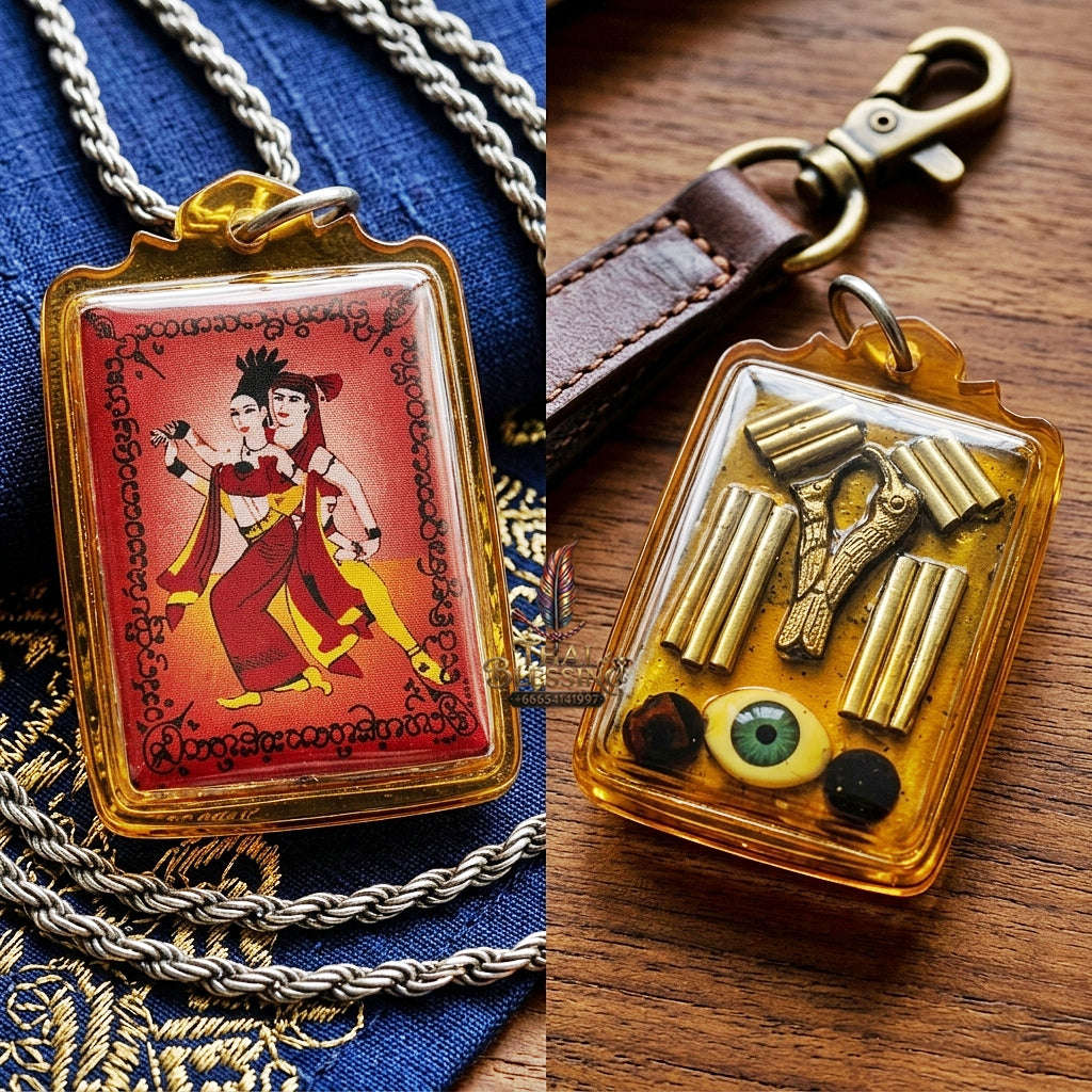 Master-Grade Necromantic Mae Phrai Kalong Golden Spirit & Sovereign Wealth Seduction Sacred Locket Edition Khru Ba Phon Wat Pu Ho Chiang Mai 2013 Thai Amulet Collectible Thai Blessing Co By RURUECHA