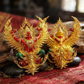 Master-Grade Phaya Khrut Phaya Wentai Thong Lam-U Brass Base Gold-Plated with Sacred Enameling Consecrated Edition Thai Blessing Co By RURUECHA
