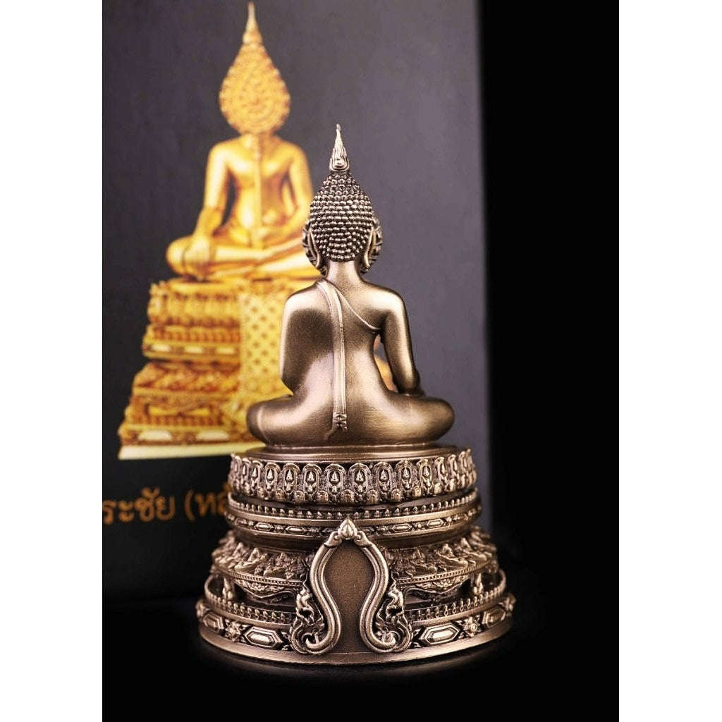 Master-Grade Phra Chai Lang Chang Bronze Satin Finish Altar & Car Dashboard Statue Consecrated Dual Ceremonies BE 2568 Thai Amulet Collectible Thai Blessing Co By RURUECHA