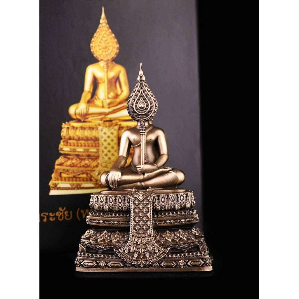 Master-Grade Phra Chai Lang Chang Bronze Satin Finish Altar & Car Dashboard Statue Consecrated Dual Ceremonies BE 2568 Thai Amulet Collectible Thai Blessing Co By RURUECHA