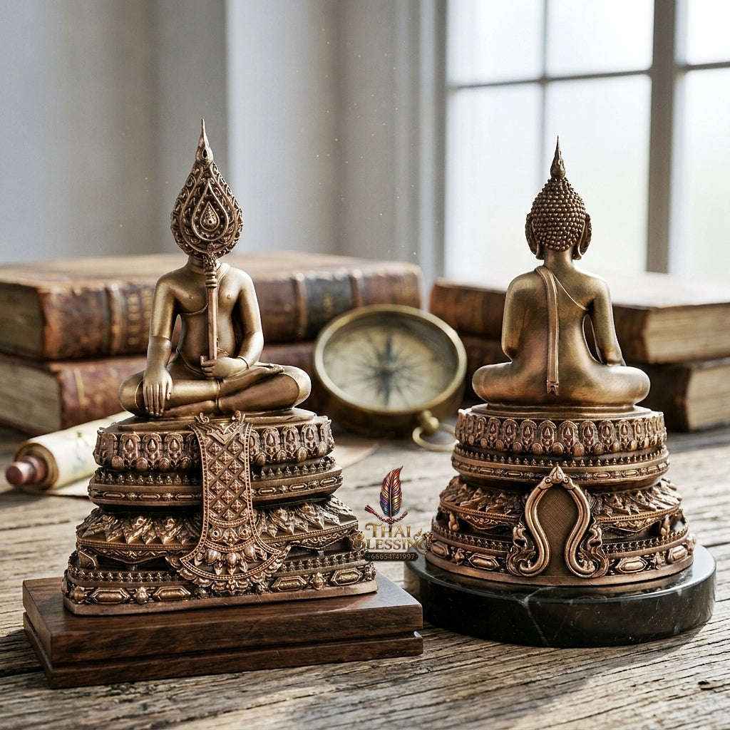 Master-Grade Phra Chai Lang Chang Bronze Satin Finish Altar & Car Dashboard Statue Consecrated Dual Ceremonies BE 2568 Thai Amulet Collectible Thai Blessing Co By RURUECHA