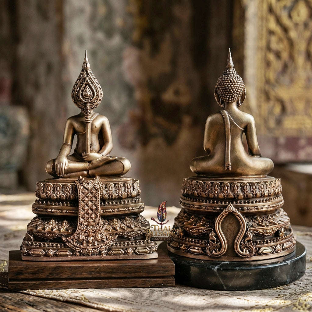 Master-Grade Phra Chai Lang Chang Bronze Satin Finish Altar & Car Dashboard Statue Consecrated Dual Ceremonies BE 2568 Thai Amulet Collectible Thai Blessing Co By RURUECHA