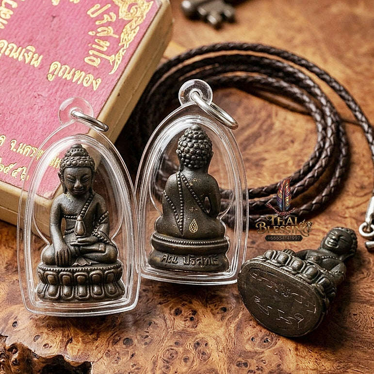 Master-Grade Phra Kring Chin Banchon Khun Ngen Khun Thong Nawa Loha Edition Luang Pho Khun Wat Ban Rai BE 2556 Thai Amulet Collectible Thai Blessing Co By RURUECHA