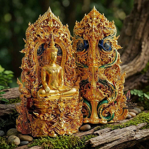 Master-Grade Phra Kring Phong Suphan Gold-Plated Bronze Limited Edition of 259 Pieces Wat Phra Si Rattana Mahathat Suphanburi Thai Amulet Collectible Thai Blessing Co By RURUECHA