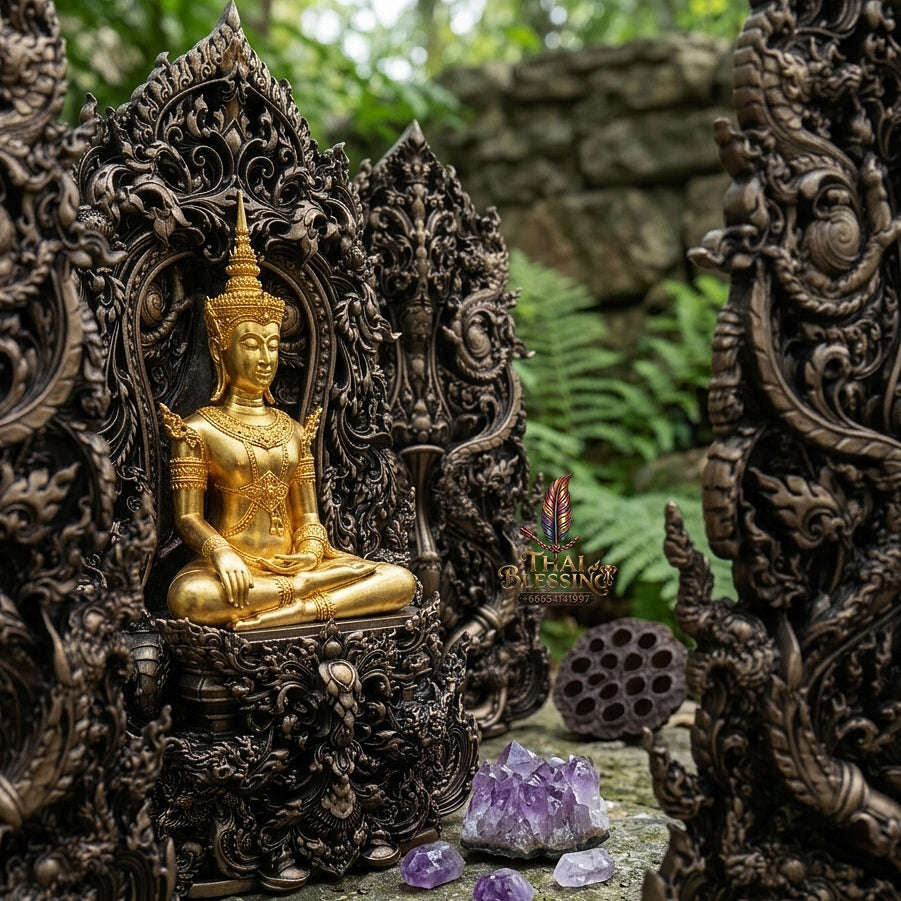 Master-Grade Phra Kring Phong Suphan Satin Bronze with Gold-Plated Buddha Figure Limited Edition of 259 Pieces Thai Blessing Co By RURUECHA