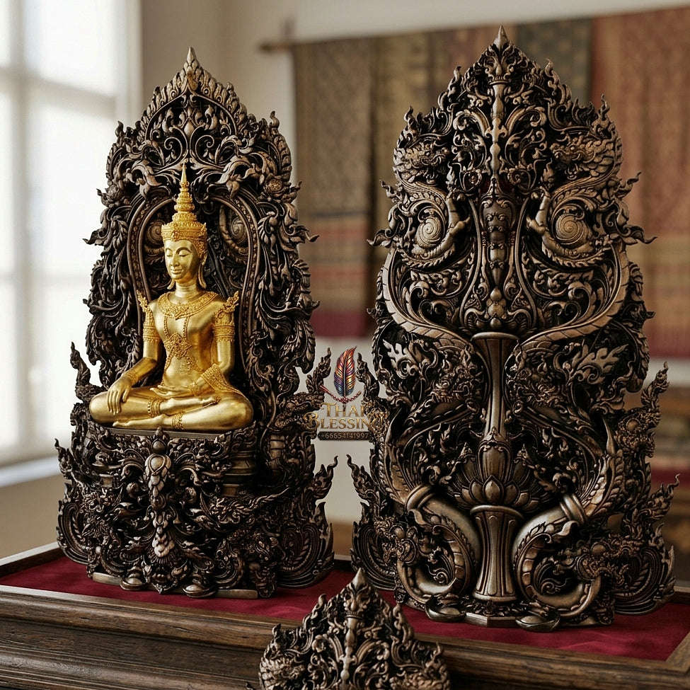 Master-Grade Phra Kring Phong Suphan Satin Bronze with Gold-Plated Buddha Figure Limited Edition of 259 Pieces Thai Blessing Co By RURUECHA