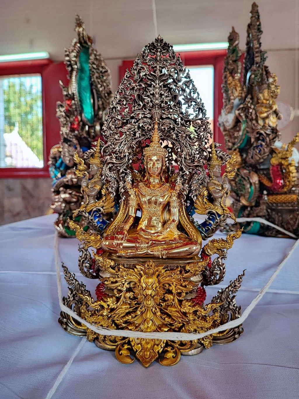 Master-Grade Phra Kring Phong Suphan Satin Bronze with Sacred Enamel & Gold-Plated Buddha Figure Edition Wat Phra Si Rattana Mahathat Thai Blessing Co By RURUECHA